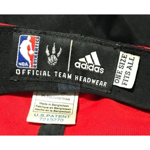 Adidas NBA Toronto Raptors Red Black Adjustable Cap With Logo Basketball - Picture 7 of 7